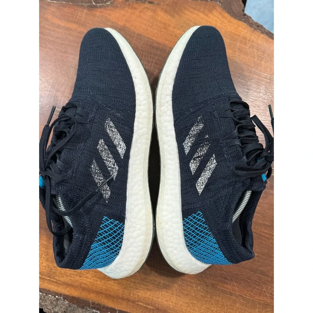 Adidas Pureboost  Cushioning Men's Running Shoes Size‎ 10.5 – Black/Blue
